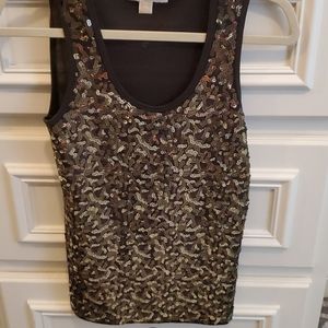 Deep Olive green sequin tank